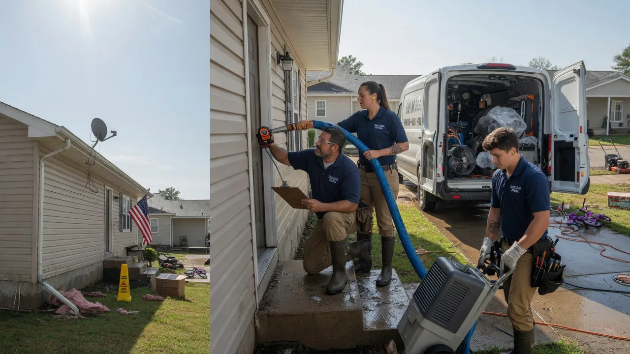 Ceiling Water Damage Restoration in Carlinville, IL near me
